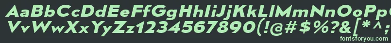 MesmerizeExBdIt Font – Green Fonts on Black Background