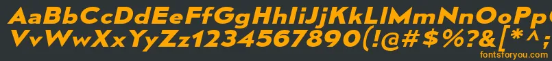 MesmerizeExBdIt Font – Orange Fonts on Black Background