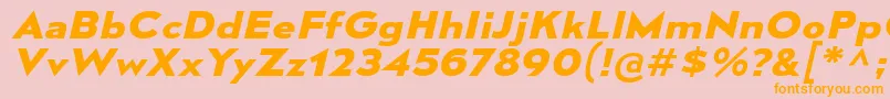 MesmerizeExBdIt Font – Orange Fonts on Pink Background