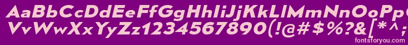 MesmerizeExBdIt Font – Pink Fonts on Purple Background