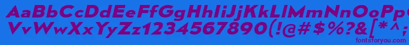 MesmerizeExBdIt Font – Purple Fonts on Blue Background
