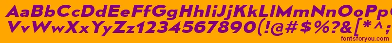 MesmerizeExBdIt Font – Purple Fonts on Orange Background