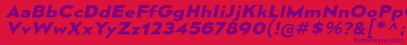 MesmerizeExBdIt Font – Purple Fonts on Red Background
