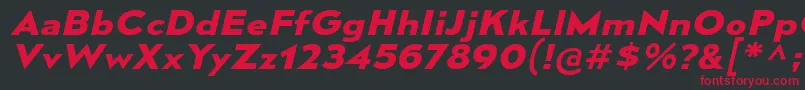 MesmerizeExBdIt Font – Red Fonts on Black Background