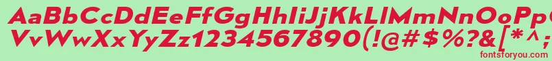 MesmerizeExBdIt Font – Red Fonts on Green Background