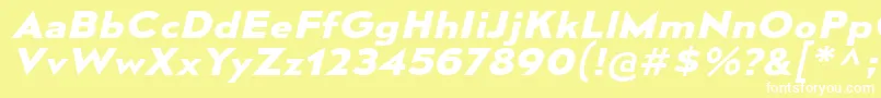フォントMesmerizeExBdIt – 黄色い背景に白い文字