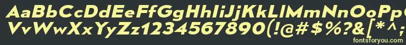 MesmerizeExBdIt Font – Yellow Fonts on Black Background