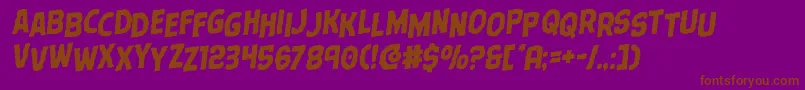 Шрифт Terrorbabblestagrotal – коричневые шрифты на фиолетовом фоне