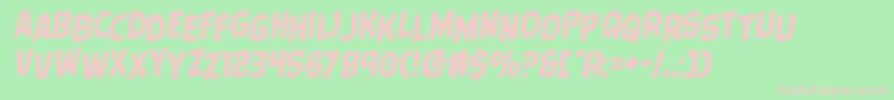 Terrorbabblestagrotal Font – Pink Fonts on Green Background