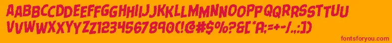 Terrorbabblestagrotal Font – Red Fonts on Orange Background