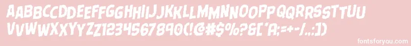 Terrorbabblestagrotal Font – White Fonts on Pink Background