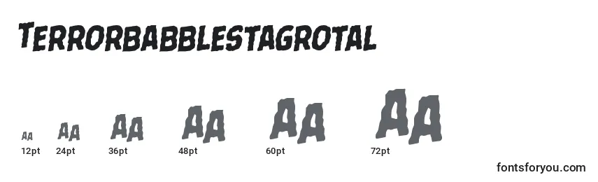 Размеры шрифта Terrorbabblestagrotal