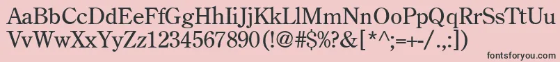 フォントOldstyleclassic – ピンクの背景に黒い文字