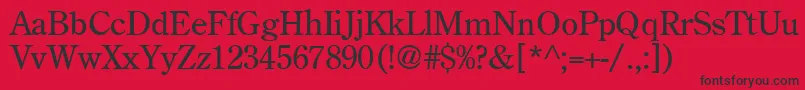 Шрифт Oldstyleclassic – чёрные шрифты на красном фоне