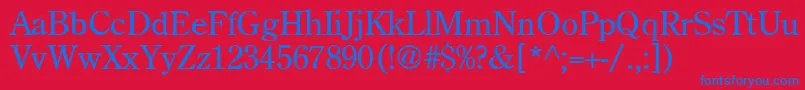 Oldstyleclassic Font – Blue Fonts on Red Background