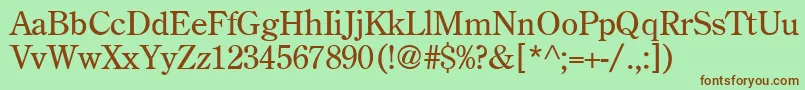 Oldstyleclassic-fontti – ruskeat fontit vihreällä taustalla