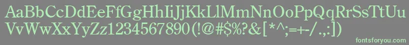 Oldstyleclassic Font – Green Fonts on Gray Background
