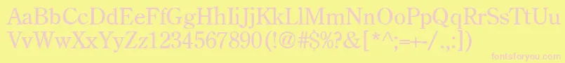 Oldstyleclassic Font – Pink Fonts on Yellow Background
