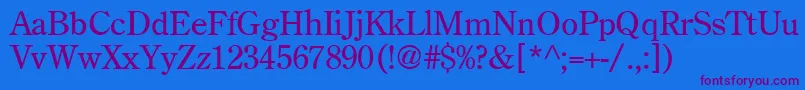 Шрифт Oldstyleclassic – фиолетовые шрифты на синем фоне