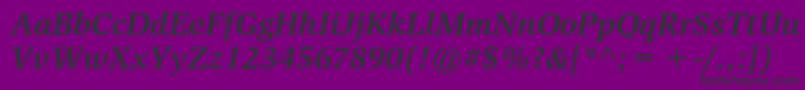 SlimbachstdBolditalic Font – Black Fonts on Purple Background