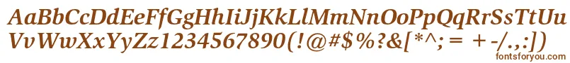 SlimbachstdBolditalic Font – Brown Fonts on White Background