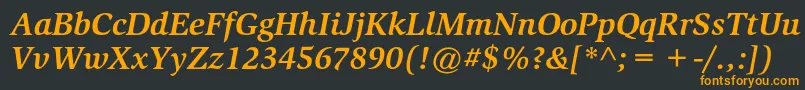 SlimbachstdBolditalic Font – Orange Fonts on Black Background