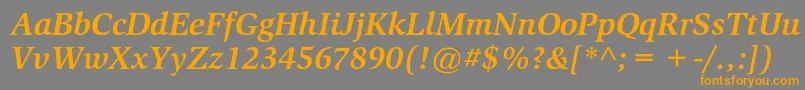 SlimbachstdBolditalic Font – Orange Fonts on Gray Background
