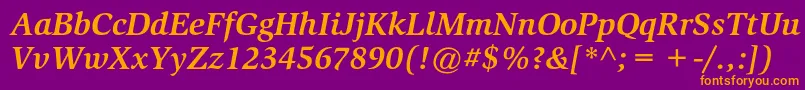 SlimbachstdBolditalic Font – Orange Fonts on Purple Background