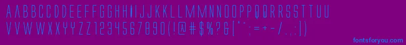 Alienleague Font – Blue Fonts on Purple Background