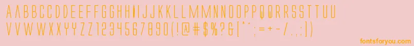 Alienleague Font – Orange Fonts on Pink Background