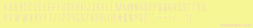 Alienleague-fontti – vaaleanpunaiset fontit keltaisella taustalla