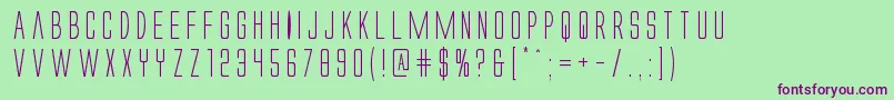 Шрифт Alienleague – фиолетовые шрифты на зелёном фоне