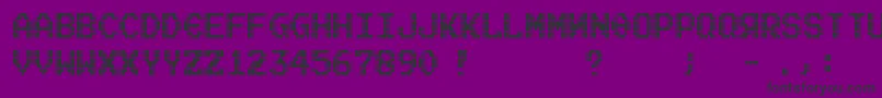 Шрифт Tetroserbogia – чёрные шрифты на фиолетовом фоне