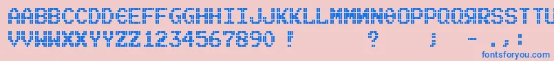 Tetroserbogia Font – Blue Fonts on Pink Background