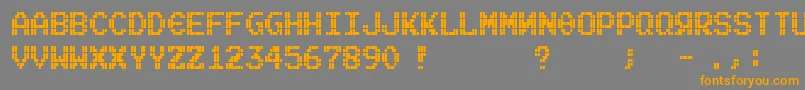 Tetroserbogia Font – Orange Fonts on Gray Background