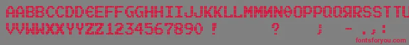 Tetroserbogia Font – Red Fonts on Gray Background
