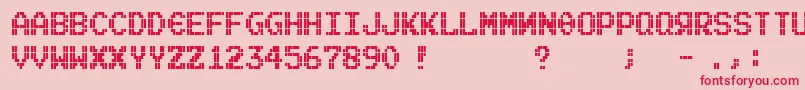 Tetroserbogia Font – Red Fonts on Pink Background