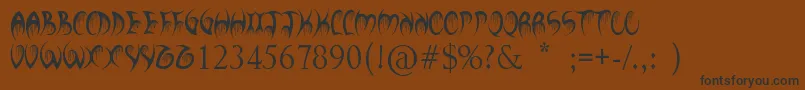 YourBloodyChoice Font – Black Fonts on Brown Background