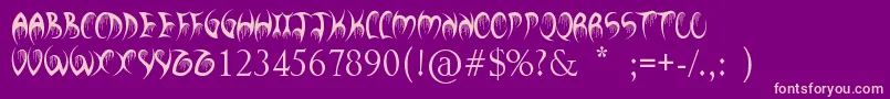 YourBloodyChoice Font – Pink Fonts on Purple Background