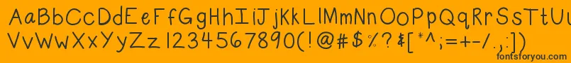 Kbsubtle Font – Black Fonts on Orange Background