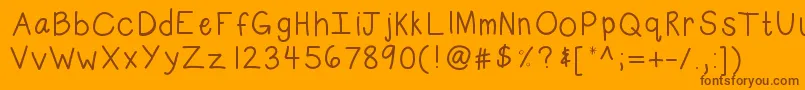 Kbsubtle Font – Brown Fonts on Orange Background