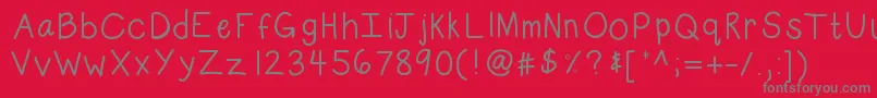Kbsubtle Font – Gray Fonts on Red Background