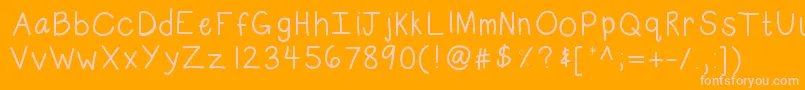 Kbsubtleフォントについての詳細 フォントKbsubtle – オレンジの背景にピンクのフォント