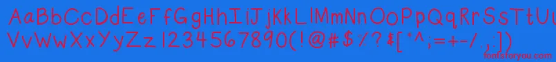 fuente Kbsubtle – Fuentes Rojas Sobre Fondo Azul