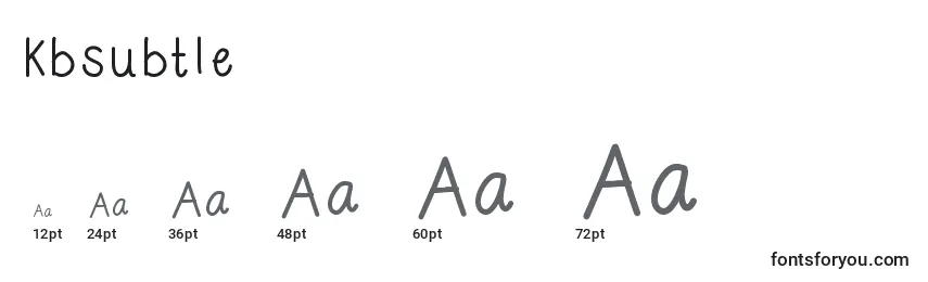 Kbsubtle Font Sizes