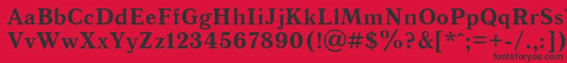 Antiquab Font – Black Fonts on Red Background
