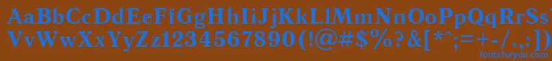 Antiquab Font – Blue Fonts on Brown Background
