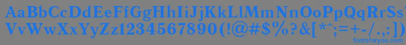 Antiquab Font – Blue Fonts on Gray Background