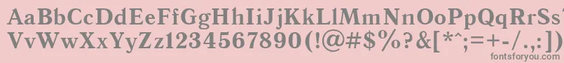 Antiquab Font – Gray Fonts on Pink Background