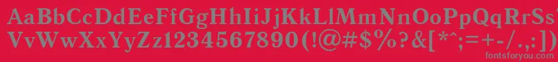 Antiquab Font – Gray Fonts on Red Background